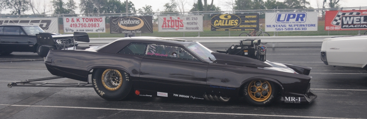 Bill Mellott 1965 Pro Mod Pontiac GTO in staging at Norwalk