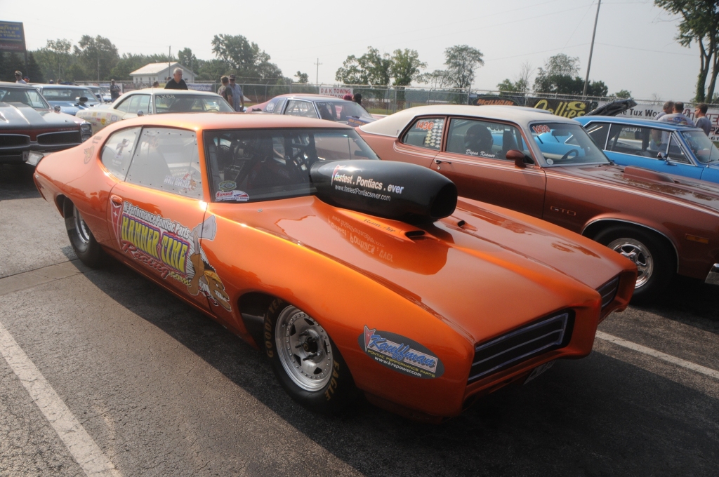 Scott Fischer 1969 GTO in staging lanes