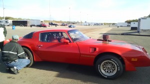 Michael Vaughan 1973 Pontiac Trans Am checking tires 2015